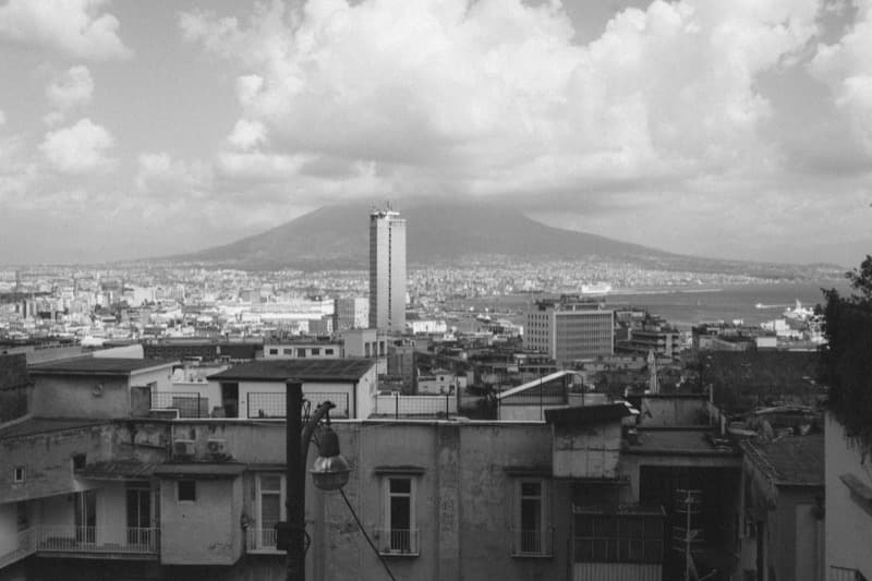 View of Napoli in black and white