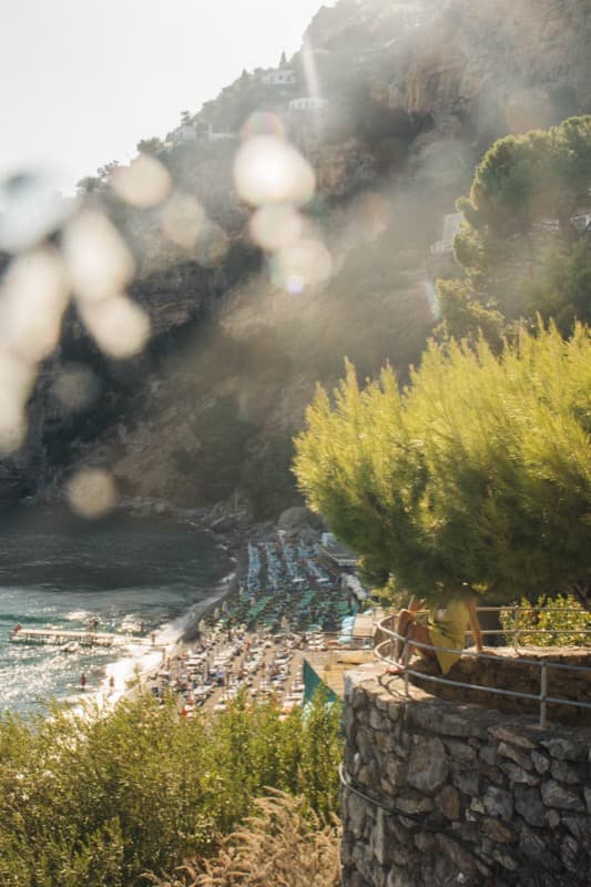 Woman on the phone in Positano