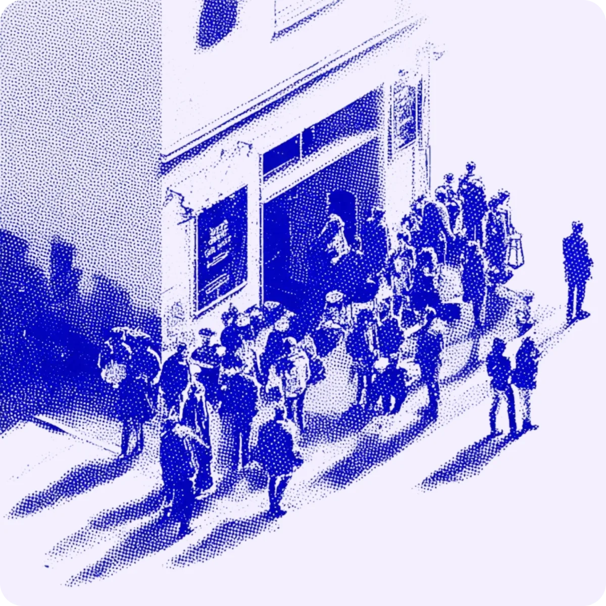 Traube — people queuing outside a venue